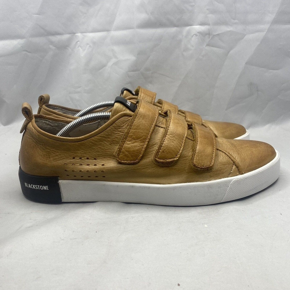 Blackstone PM41 3-Strap Brown Low Premium Handmade Sneakers Mens Size 11 US/45EU